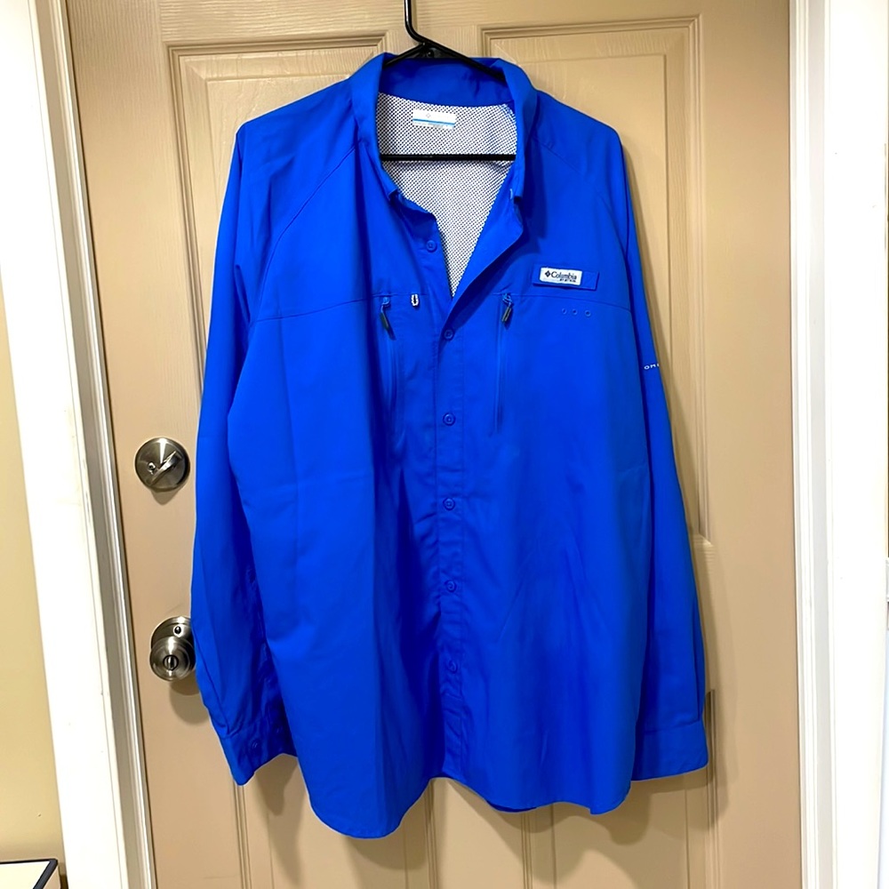 Columbia PFG Omni-Shade Men’s blue jacket - SZ XL/TG Fishing Outerwear